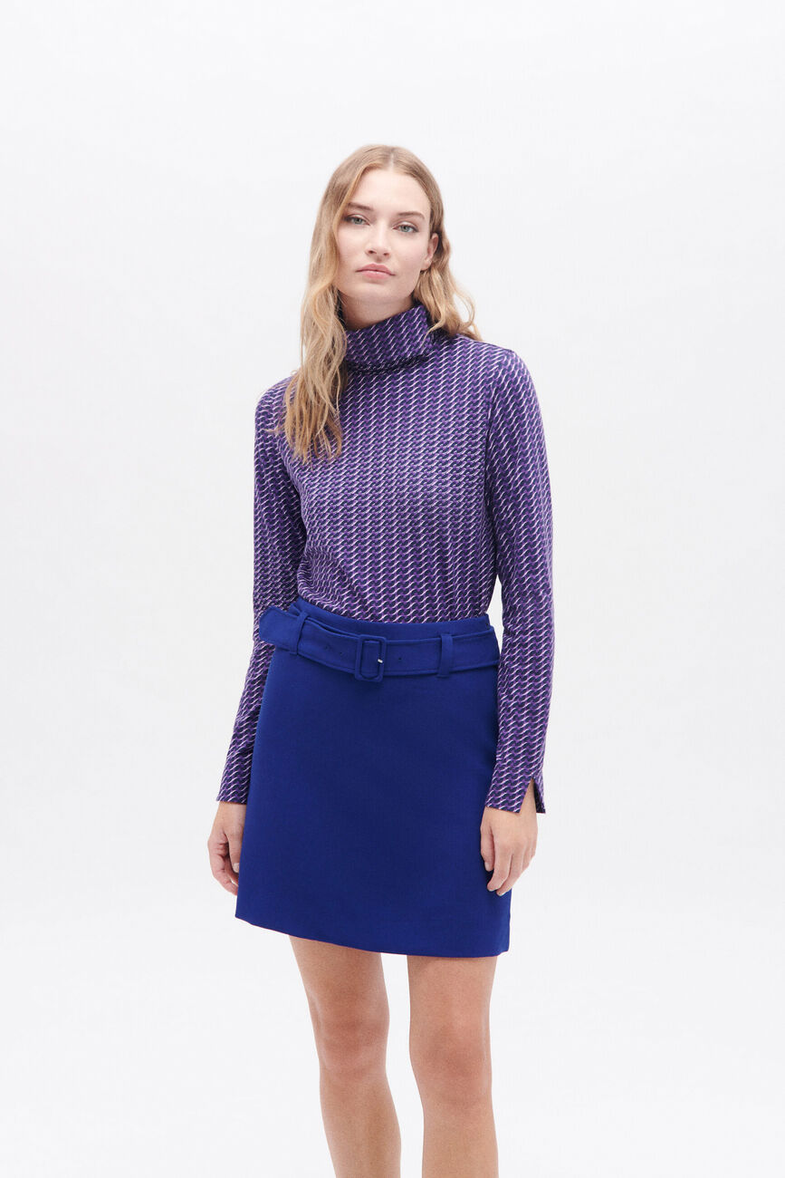 Jupe janyce2 bleu electrique femme