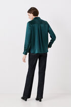 Cjamie1 100% silk shirt teal woman