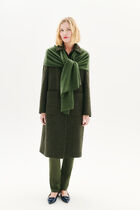 Mabel 100% cashmere scarf khaki green woman