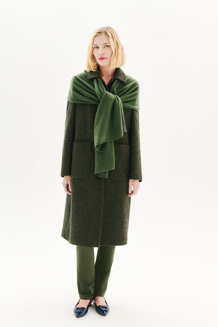 Echarpe mabel 100% cachemire vert kaki femme