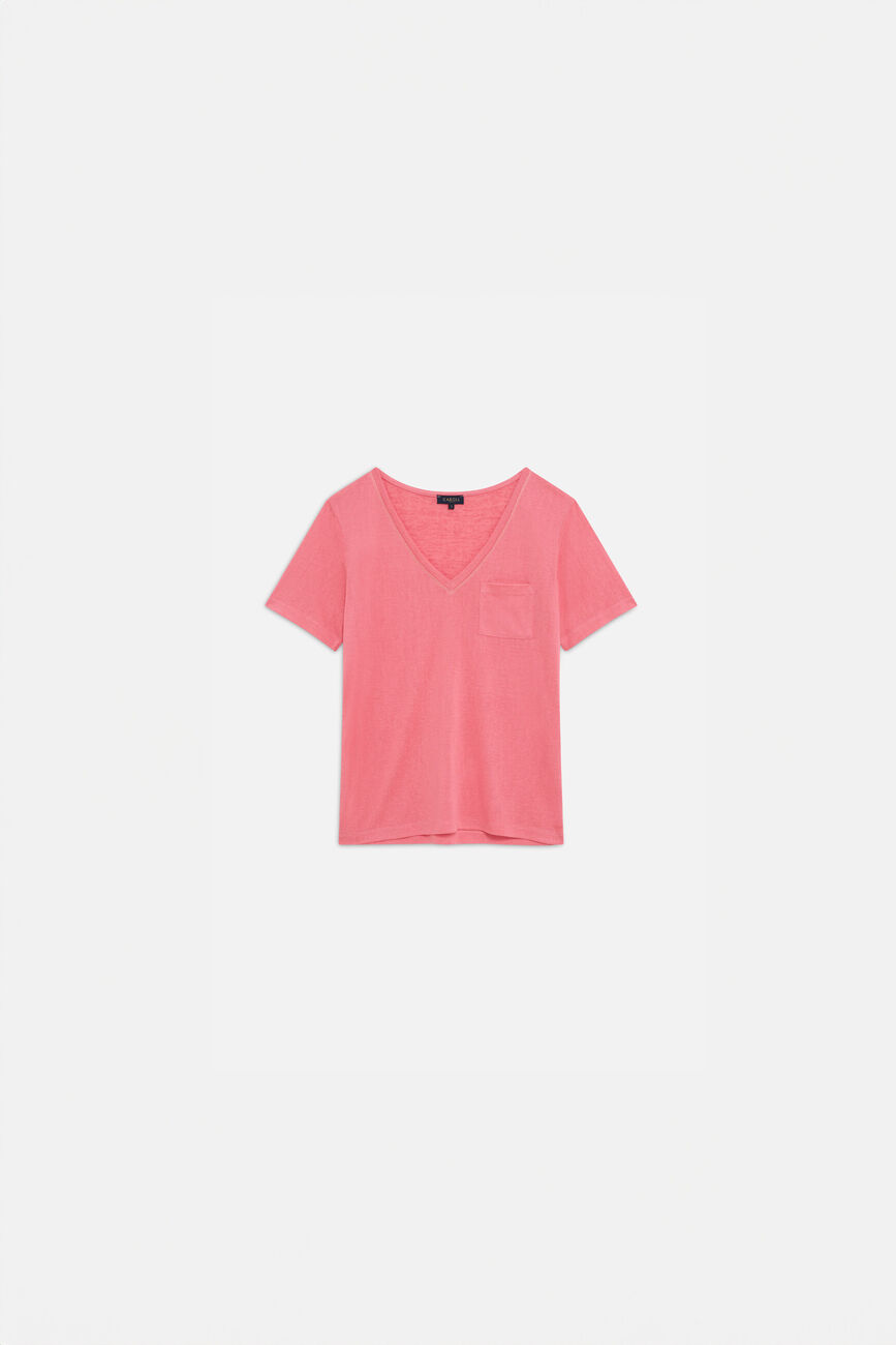 T-shirt tanis rose vif femme