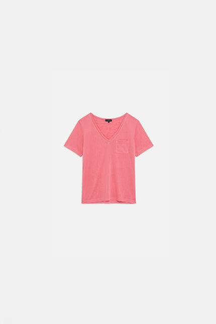 T-shirt tanis rose vif femme