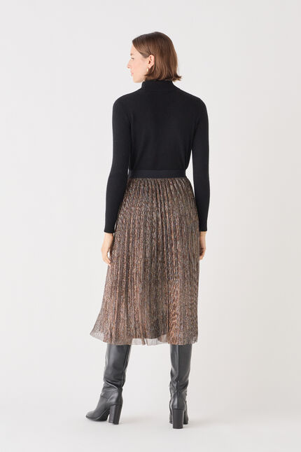 Jupe jappy couleur cuivre femme