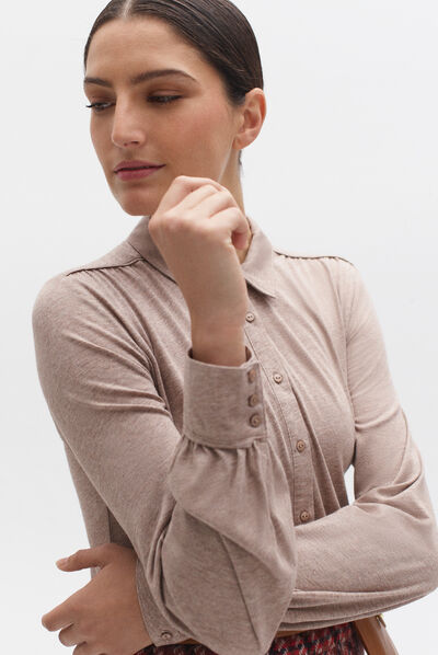 t-shirt tabatha taupe femme