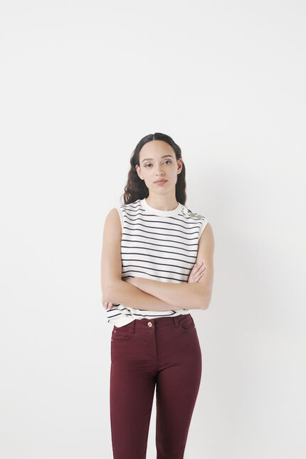 pantalon tony bordeaux femme