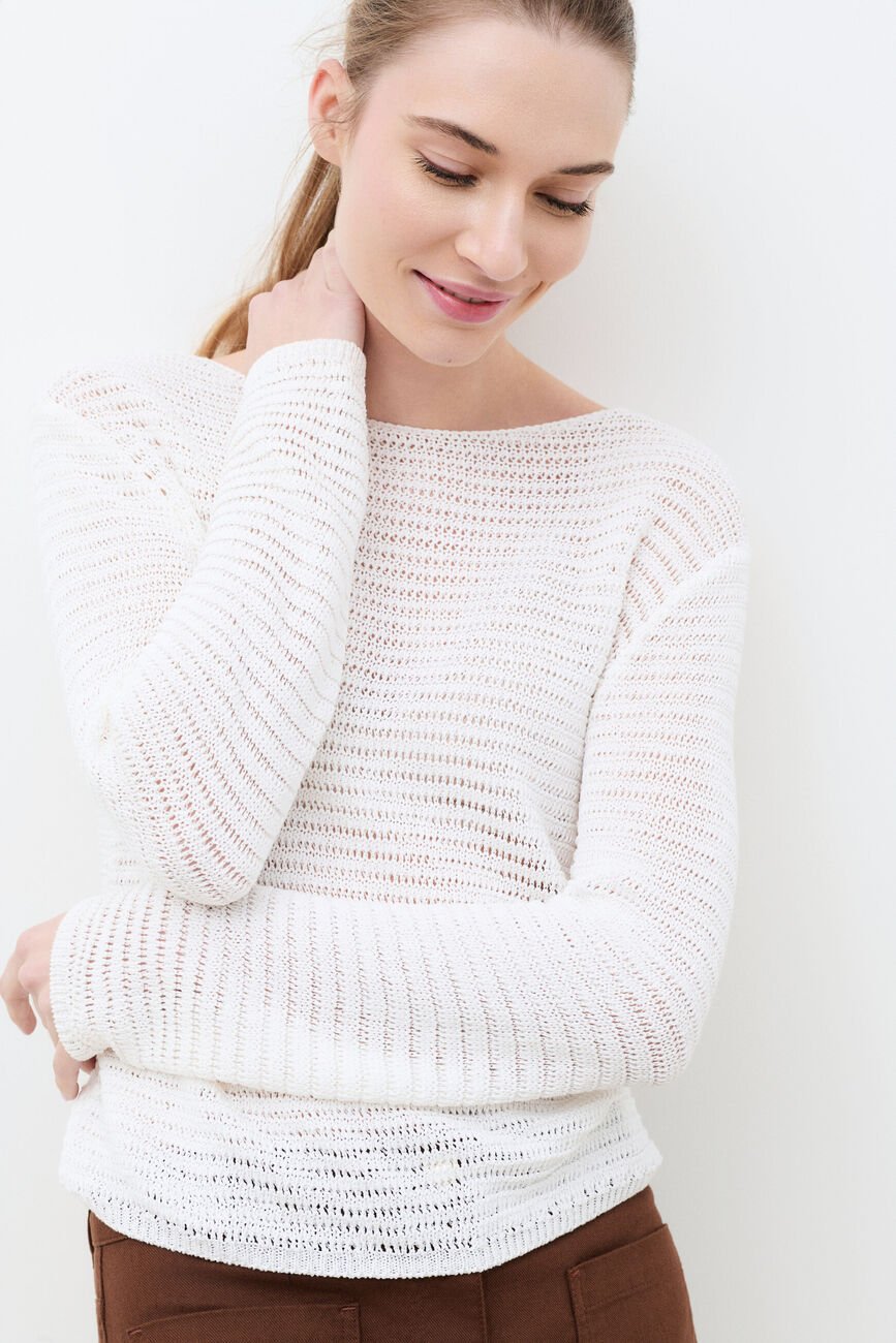 Pull Maldives blanc femme