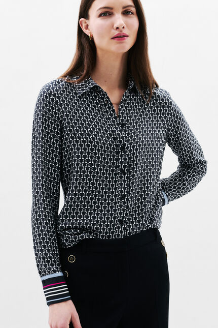 Cessy1 overhemd marineblauw vrouw