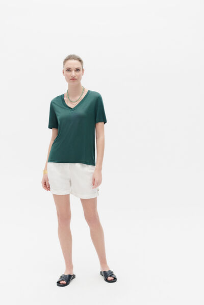 Tshirt tini bleu turquoise femme