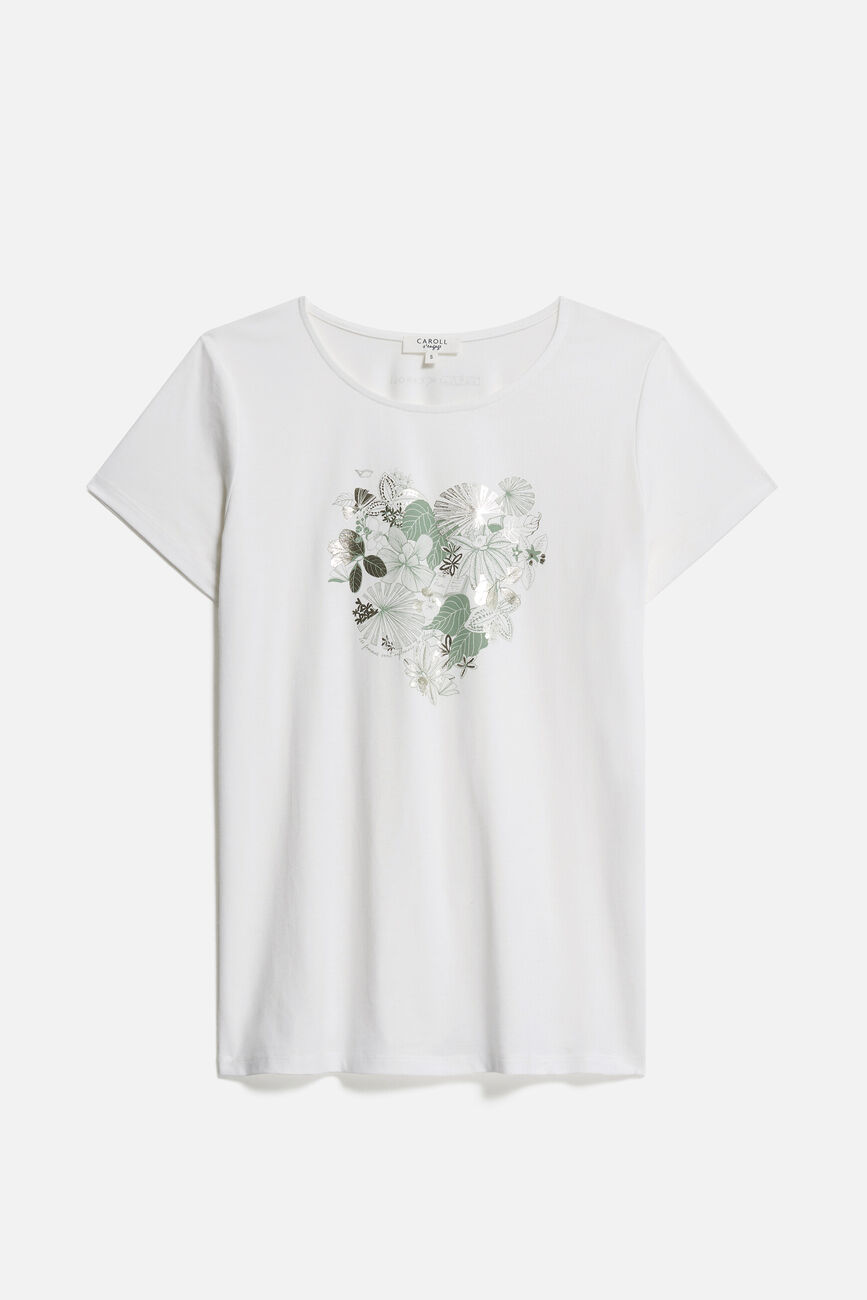 T-shirt toutes à l'école taxime heart blanc femme