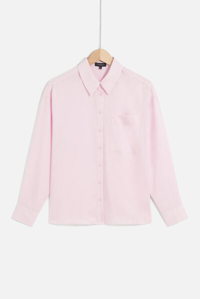 Camisa Cabin rosa pastel mulher