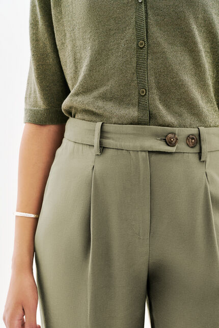 Pantalón Pvicky verde caqui mujer