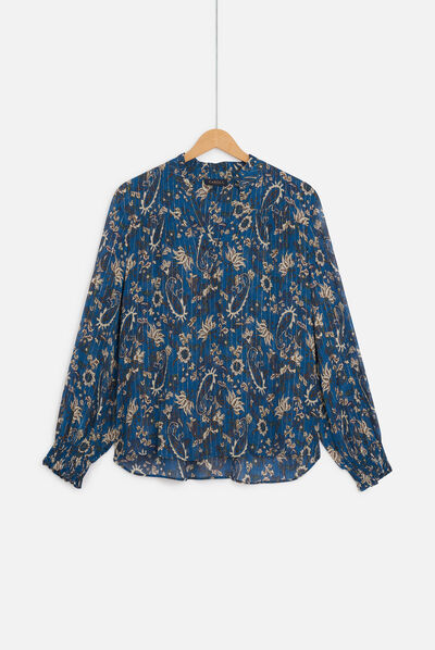 chemisier ginger bleu petrole femme