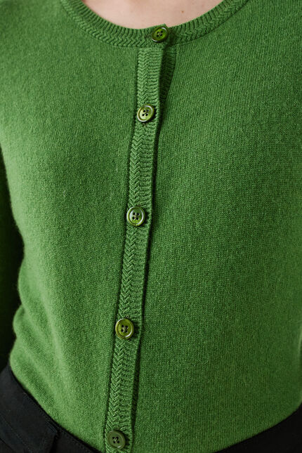 Gilet mcaroline 100 % cachemire vert femme
