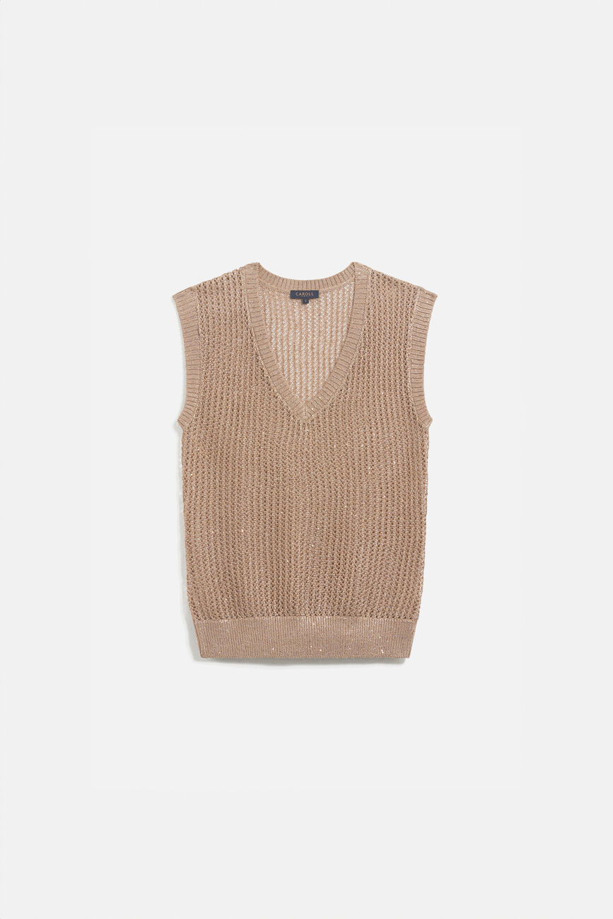 Pull manhattan couleur or femme
