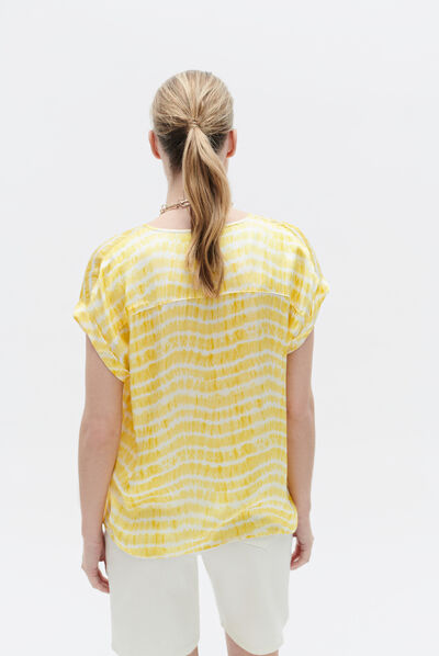 Camisa colombes amarelo mulher
