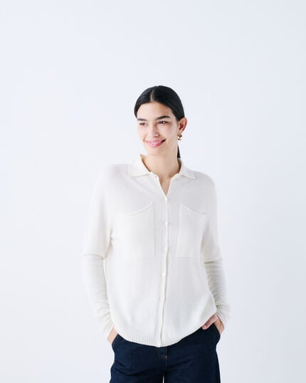 Pull Mpatty made in Italy ivoire femme