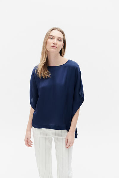 Blusa samuel blu navy donna