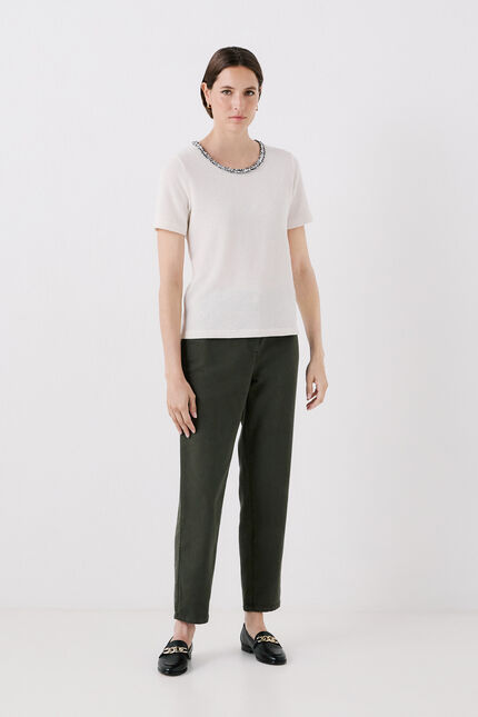 T-shirt tavril ecru femme