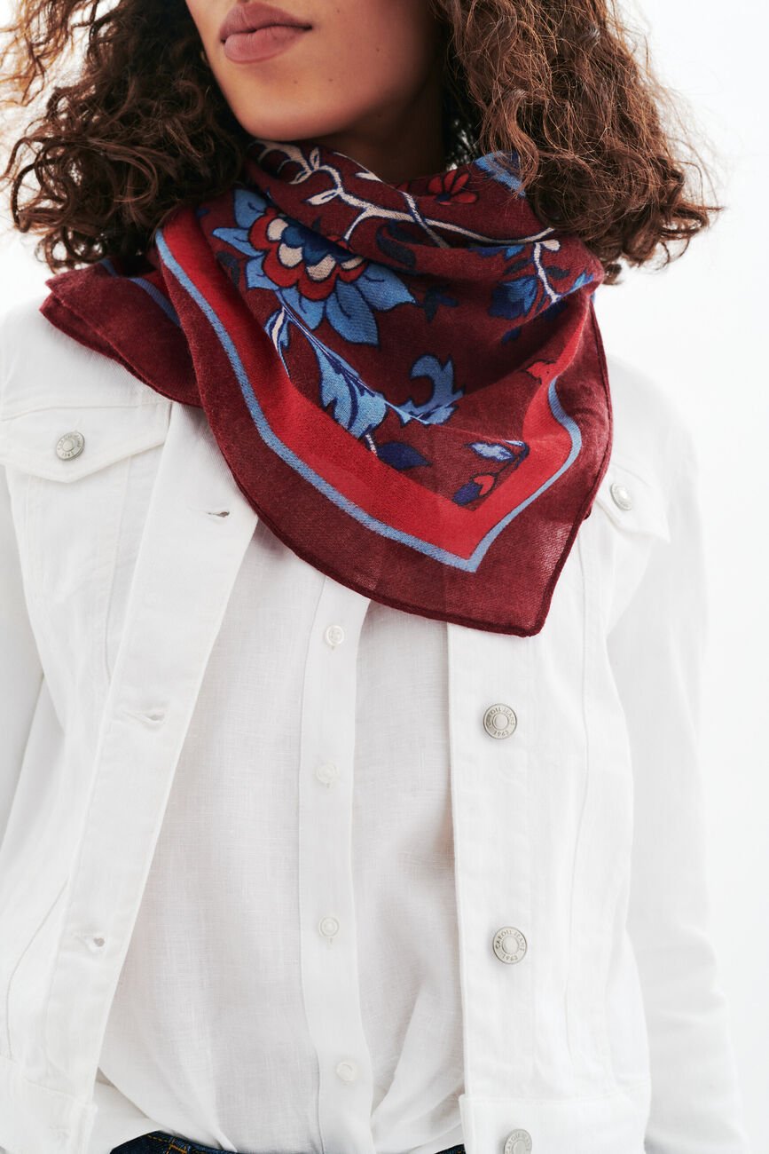 lami scarf burgundy woman