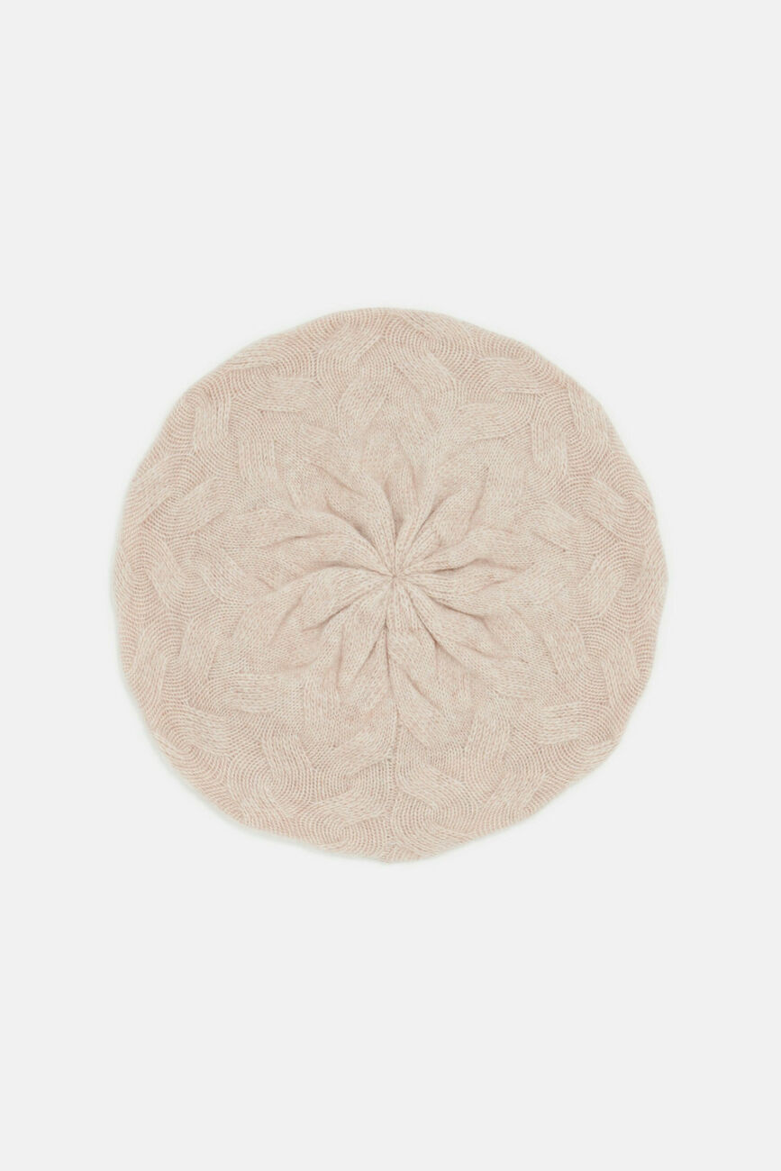 Baret berra 100% kasjmier beige vrouw