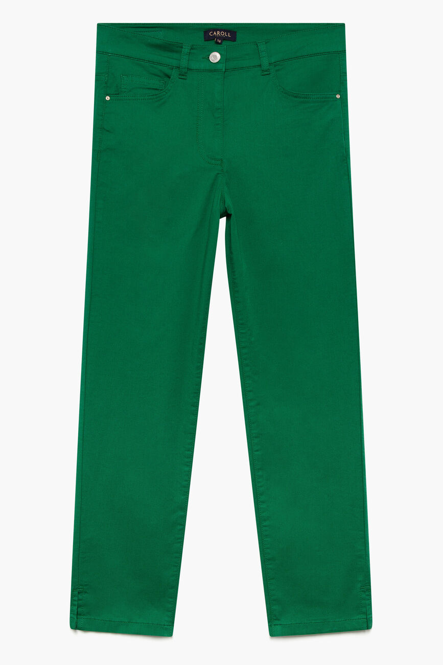 pantacourt mason vert menthe femme