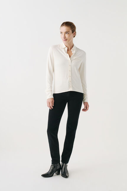 Tricot hemd Albi ivoor vrouw