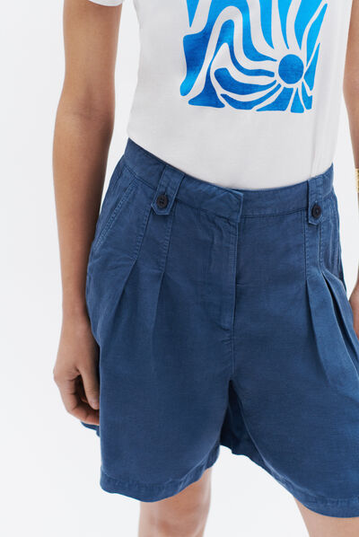 short malton bleu femme