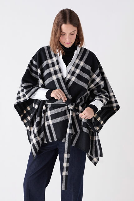 poncho hariane nero donna