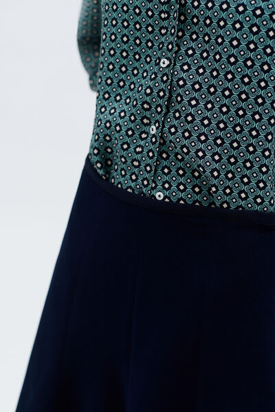 Jupe jannie bleu marine femme
