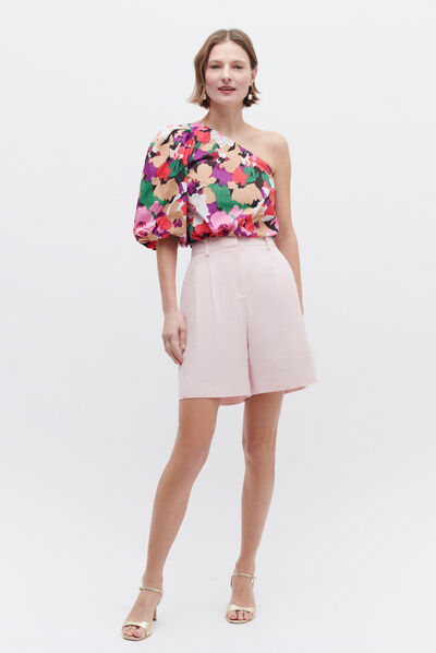 short bermude rose clair femme
