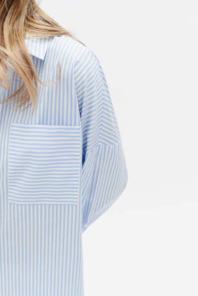 Camisa Claudine azul céu mulher
