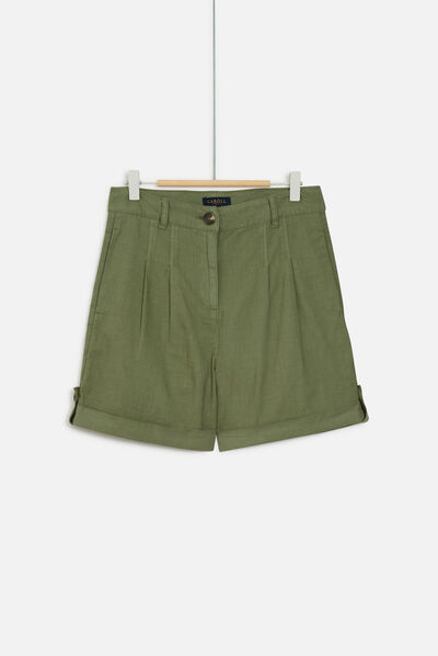 Short castino casual vert kaki femme
