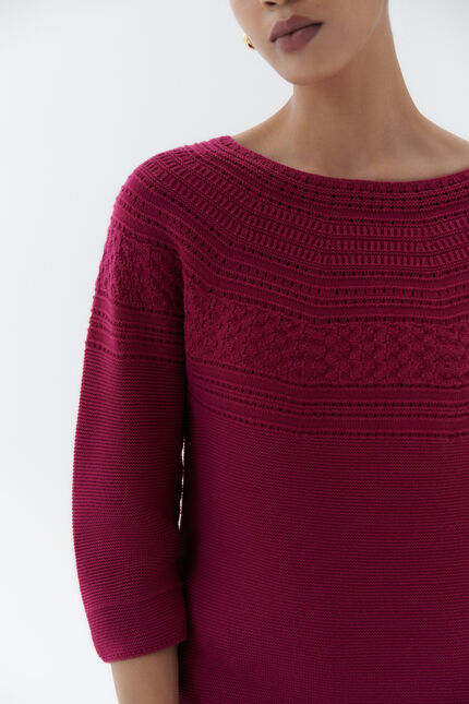 Pull mira rose framboise femme