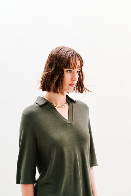 Tee shirt elisa khakigrün damen