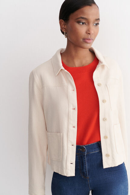 veste minata ivoire femme