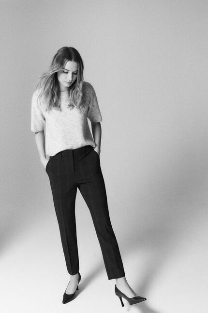 Pantalon psidiko11 gris fonce femme