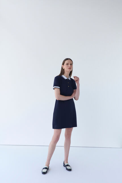 Abito rvictoria blu navy donna