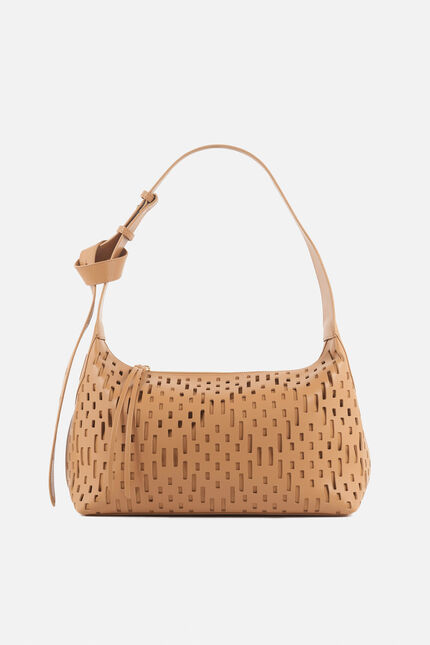 Sac Soalia en cuir taupe femme