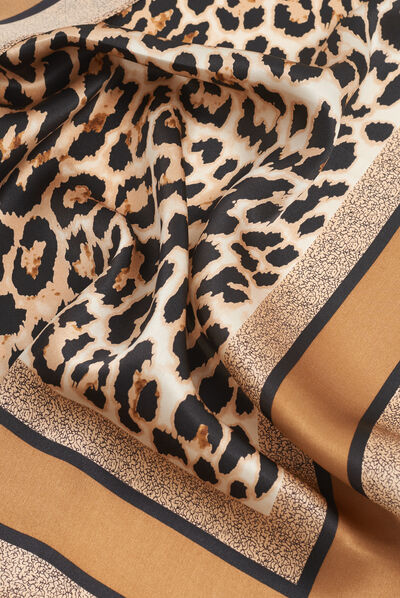 Foulard beast camel femme