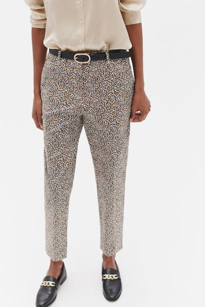 Broek Pgabin2 ecru vrouw