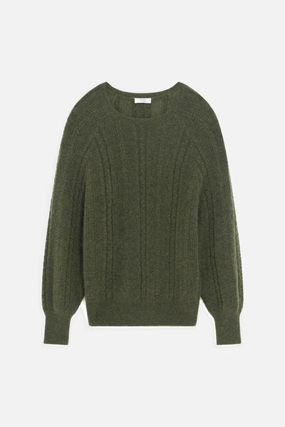 Pull myrtille vert clair femme