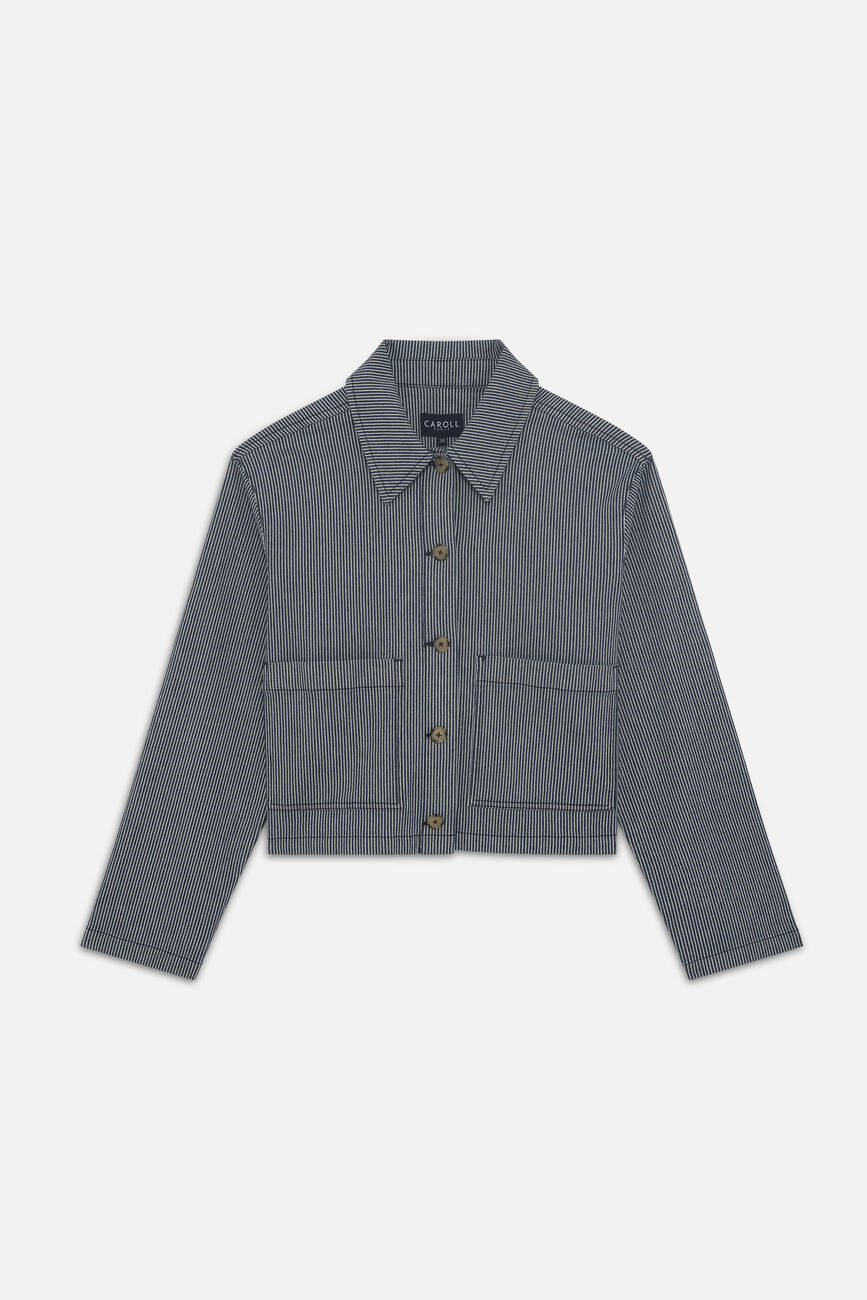 Vignette-jas marineblauw vrouw