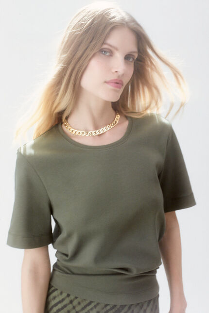 T-shirt thugo vert kaki femme