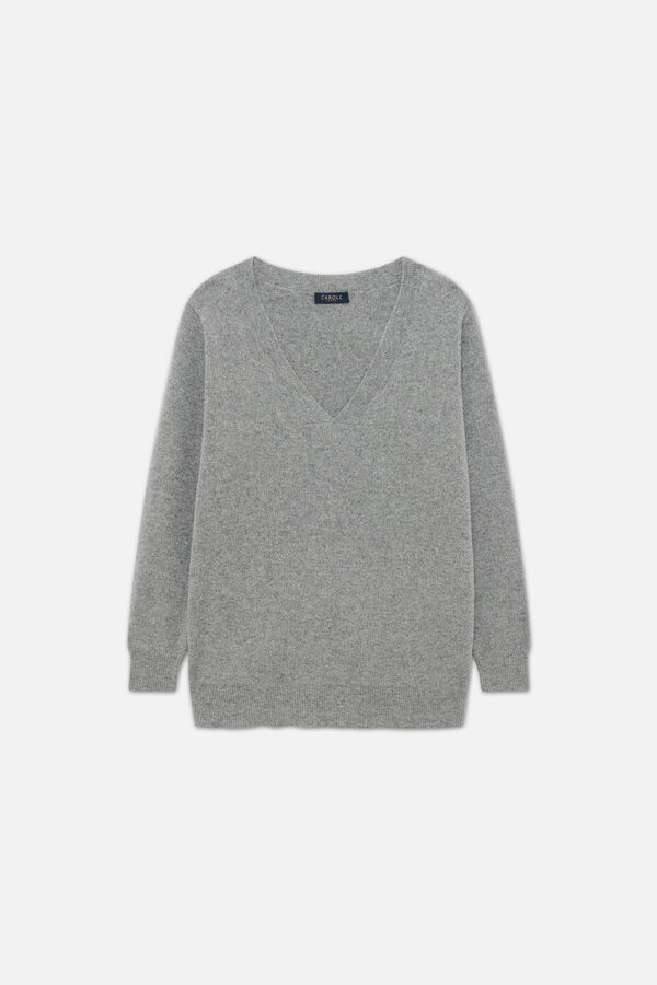 Trui Mleopold made in Italy grijs vrouw