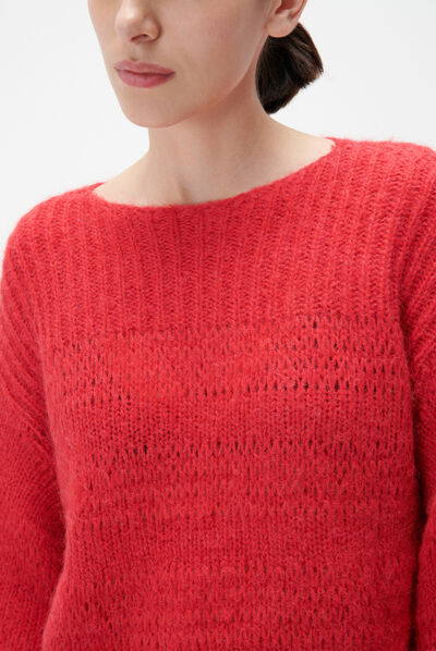 Pull mcandy rouge femme