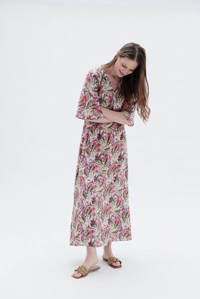 Robe daniela rose corail femme
