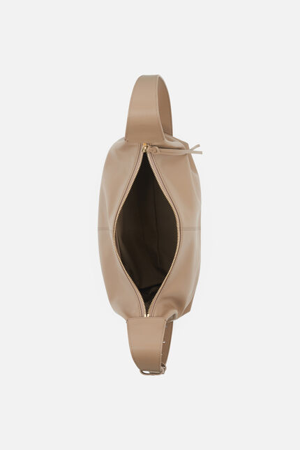 Sac soane en cuir naturel beige femme