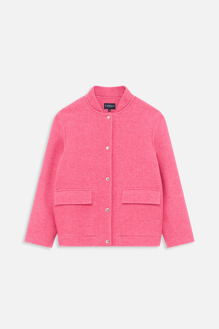 Manteau gazelle rose femme