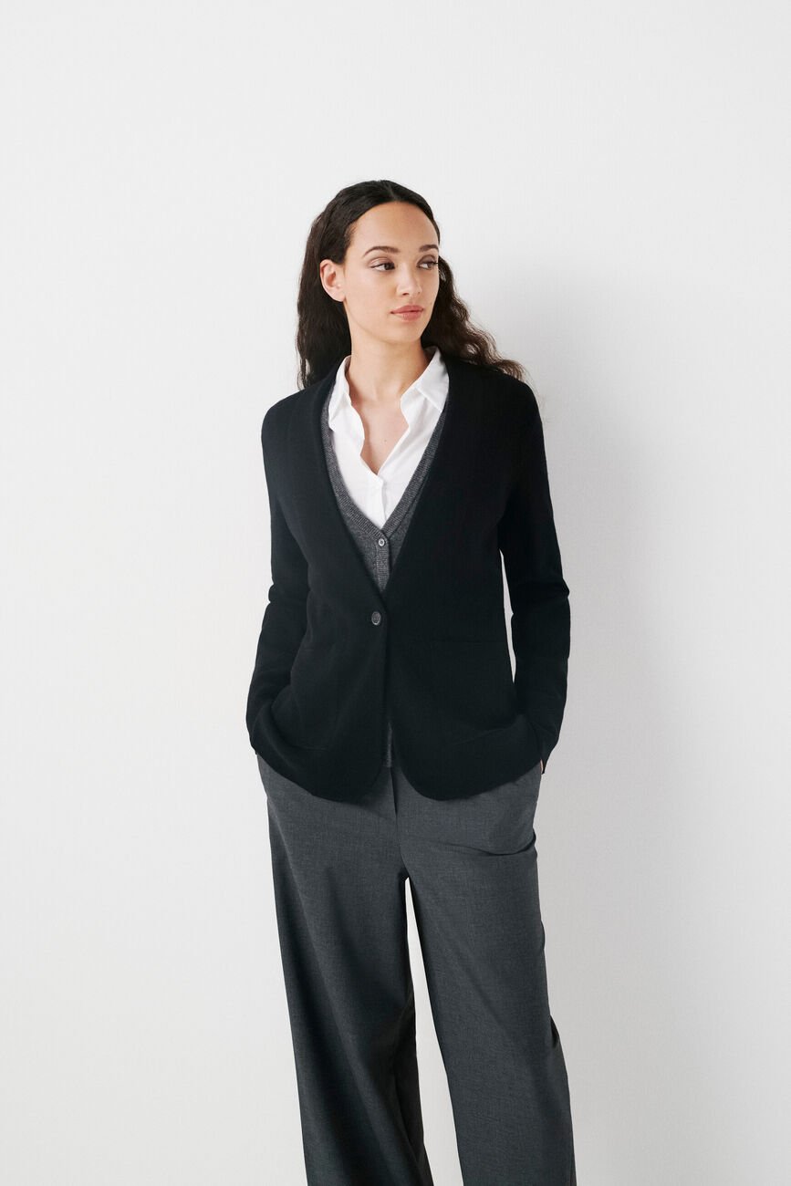 mdiane 100% wool jacket black woman