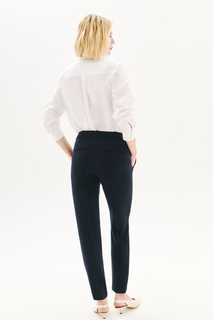 Pantalon pgautier bleu marine femme